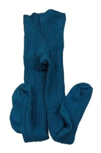 Petrolejové vzorované punčocháče George