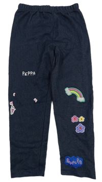 Tmavomodré tregíny s duhou a květinami