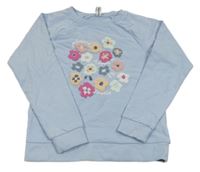 Světlemodrá mikina s květinami Yigga