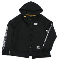 Černá propínací mikina s nápisem a kapucí Chapter Young