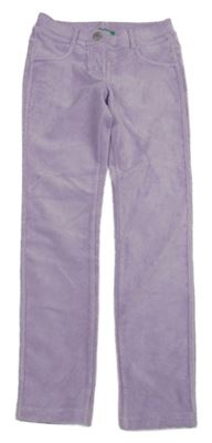 Lila žebrované sametové tregíny Benetton