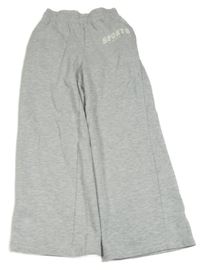Šedé melírované široké tepláky s nápisem New Look