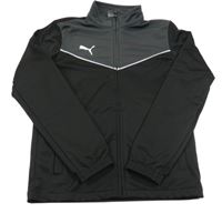 Černo-tmavošedá sportovní propínací mikina s logem Puma
