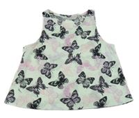 Mátový top s motýly Young Idols