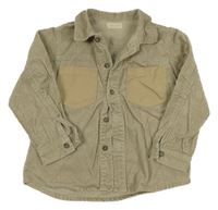 Béžová manšestrová košilová bunda