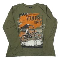 Khaki triko s cyklistou Chapter Young