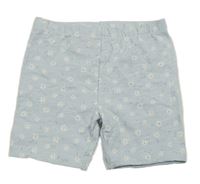 Světlemodré květované elastické kraťasy Topomini
