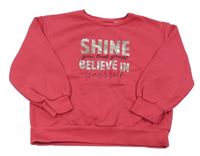 Malinová mikina s nápisem LC Waikiki