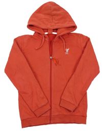 Červená fotbalová propínací mikina s kapucí - Liverpool FC