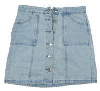 Světlemodrá riflová propínací sukně Denim Co.
