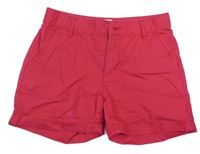 Fuchsiové plátěné chino kraťasy GAP