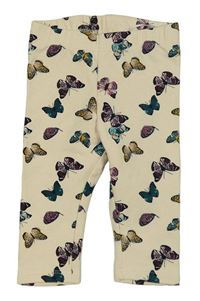 Béžové teplé legíny s motýly H&M
