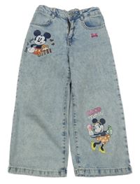 Světlemodré culottes rifle s Mickyem a Minnie LC Waikiki