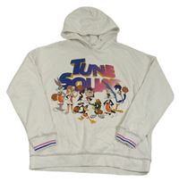 Bílá mikina se Space Jam a kapucí M&S