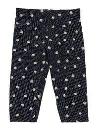 Tmavomodré crop puntíkaté legíny s kvítky Primark
