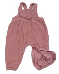 Starorůžové podšité laclové manšestráky s knoflíky Next