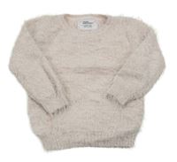 Světlerůžový chlupatý svetr Yd.