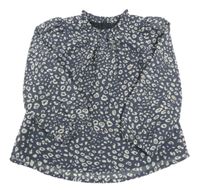 Tmavošedá vzorovaná šifonová halenka George