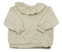 Zlatá melírovaná mikina s volánkem Next