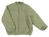 Khaki šusťáková prošívaná lehce zateplená bunda Pep&Co