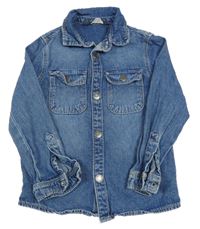 Tmavomodrá riflová košile s kapsami Primark