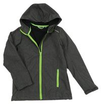 Tmavošedá softhellová bunda s kapucí Crivit