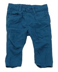 Petrolejové plátěné kalhoty C&A