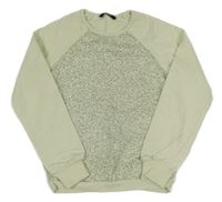 Světlezelená flitrová lehká mikina George