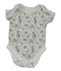 Bílo-šedé vzorované body s labutěmi George