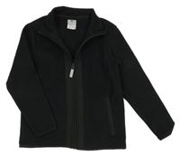 Černá fleecová funkční propínací mikina Crane