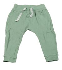 Zelené žebrované tepláky 