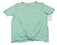 Nové - zelené žebrované tričko s uzlem C&A