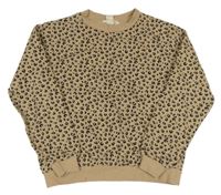 Béžovo-černá leopardí mikina H&M