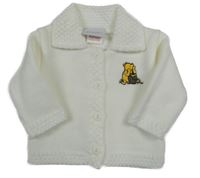 Smetanový propínací svetr s Púem 