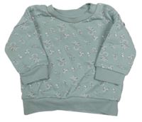 Světlemodrá květovaná mikina Primark