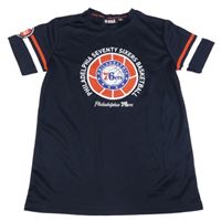 Tmavomodré sportovní tričko s potiskem - NBA Primark