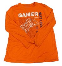 Oranžové triko s ovladačem zn. Primark
