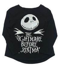 Černé tričko - Nightmare Before Christmas Disney