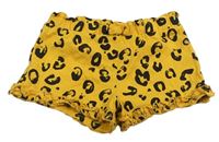 Žluto-černé kraťasy s leopardím vzorem Disney