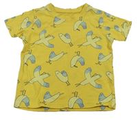Žluté tričko s ptáčky zn. Primark