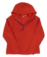 Červená fleecová funkční mikina s kapucí MOUNTAIN WAREHOUSE