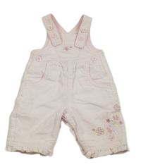 Světlerůžové podšité laclové manšestráky s kytičkami Mothercare