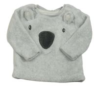 Světlešedá plyšová mikina s čumákem - koala Primark