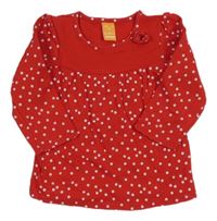 Červená květovaná tunika s mašlí 