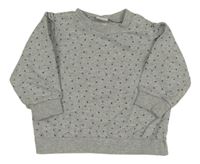 Šedo-černá puntíkatá mikina H&M
