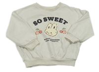 Béžová oversize mikina s králíkem a třešněmi George