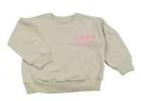 Béžová mikina se srdcem a nápisem George