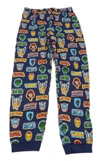 Tmavomodré pyžamové kalhoty se superhrdiny M&S