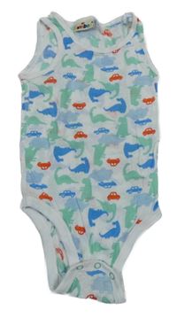 Bílo-barevné body s diny a auty Kuniboo