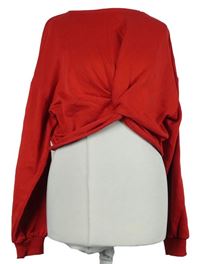 Dámská červená crop mikina H&M